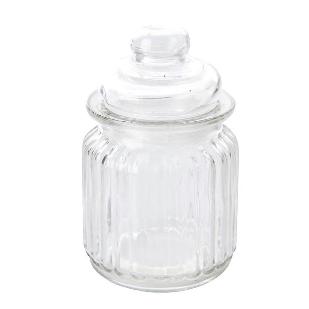 Food Storage Container Glass Jar for Sealed Storage 3Pcs Transparent
