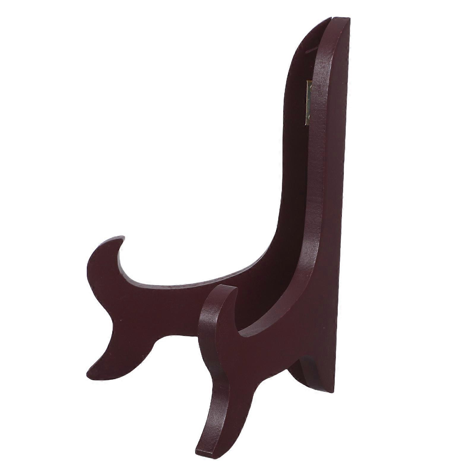 Dark Brown Wooden Tea Cake Stand for Display 4Pcs Desktop Display Holder