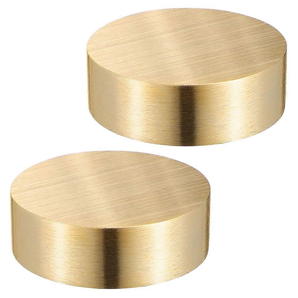 Minimalist Round Brass Weight 2Pcs Paperweight For Indoor Use And Outdoor Events In Golden To Prevent Paper Scatter