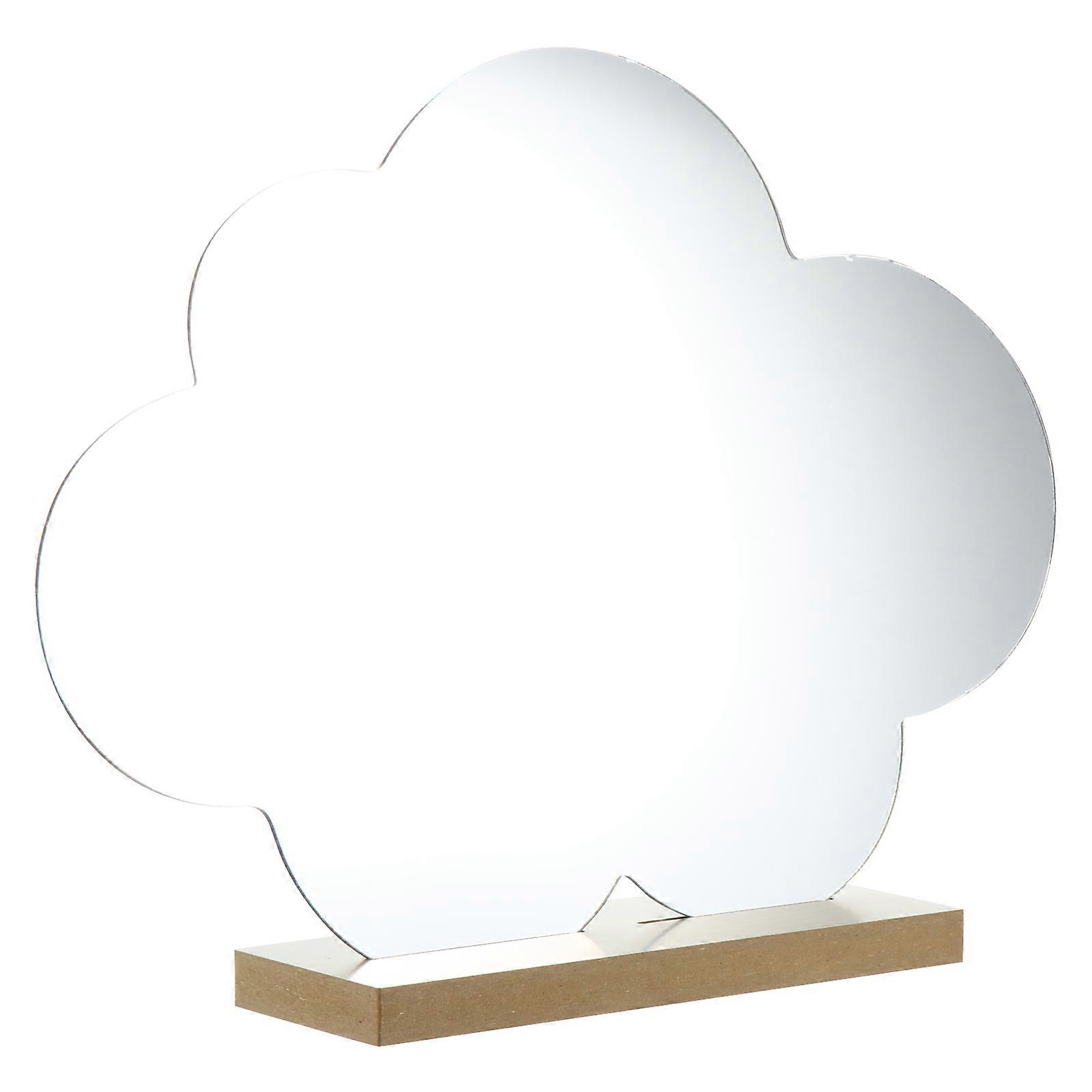 Vanity Mirror White Irregular Makeup Mirror for Home Use 3Pcs Desktop Set