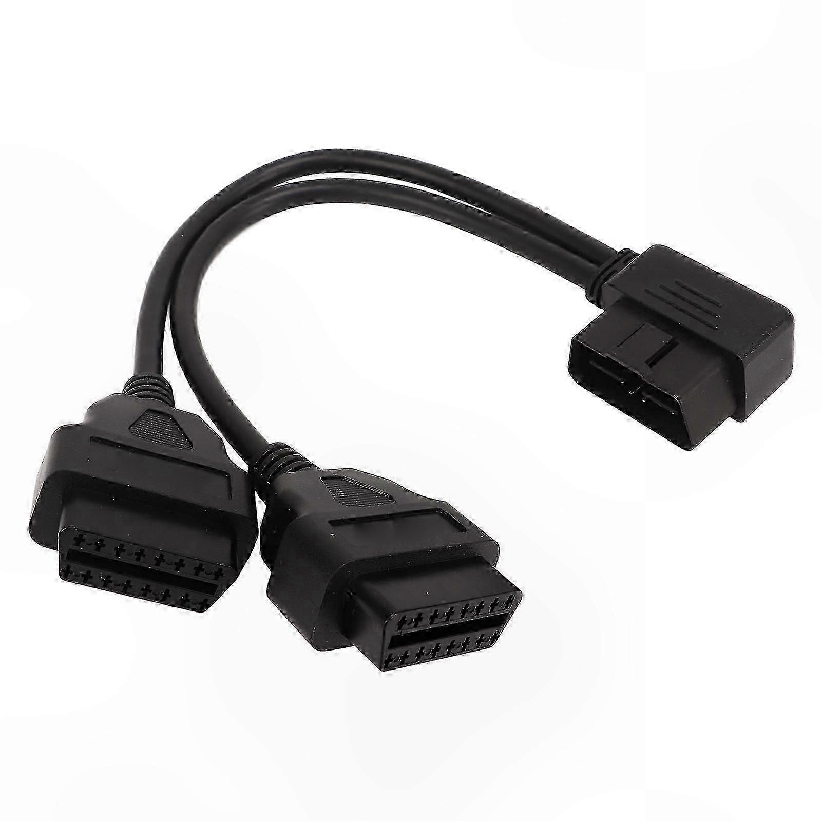 OBD2 Splitter Cable 16-Pin Diagnostic Extender Adapter for 12V 24V Vehicles