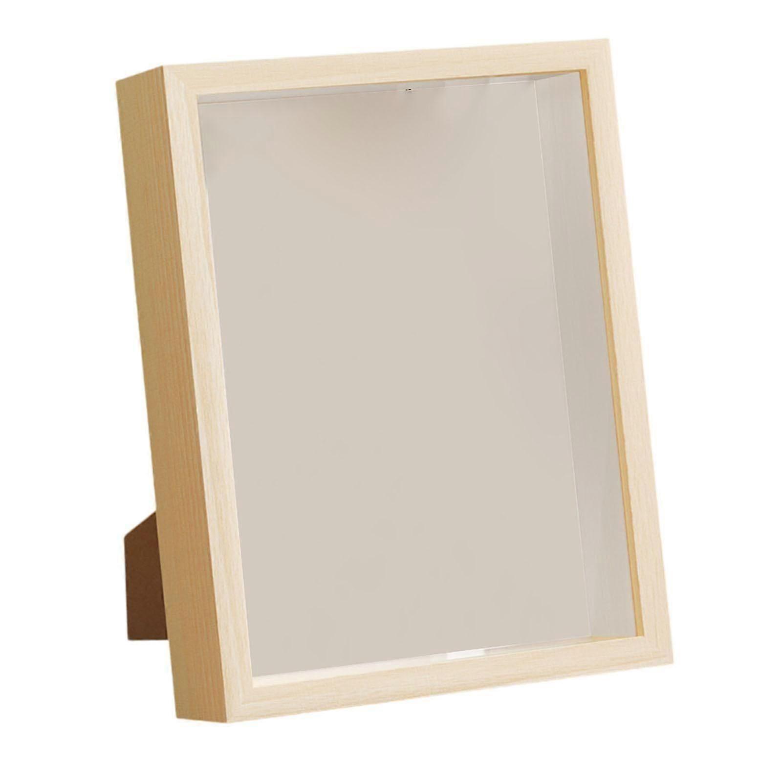 Wood Shadow Box Frame Deep Shadow Box 21.9cmx27cm Display Case Memorial Display