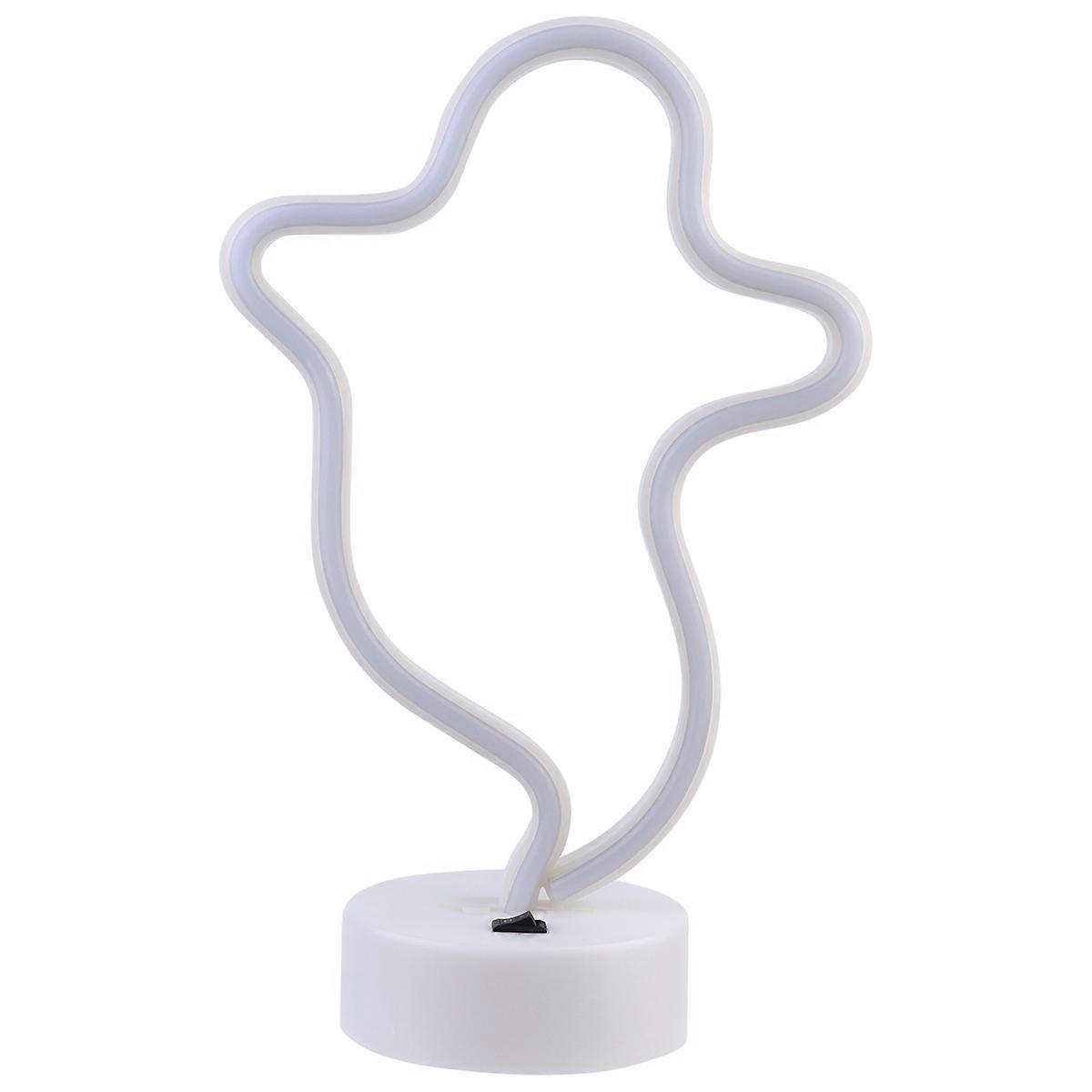Creative Neon Lamp White Ghost Shape for Home 3Pcs LED Night Light