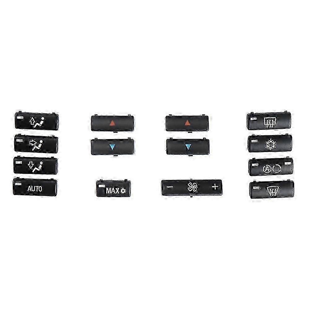 14Pcs Car AC Switch Button Covers for X5 E53 1999-2006 & E39 1996-2002, Climate Control Panel Trim