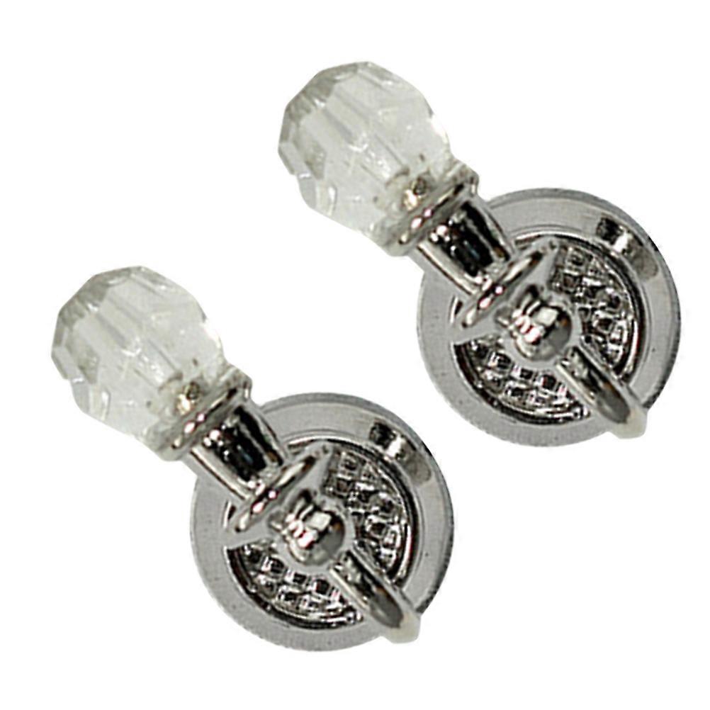 Silver Mini Wall Light Doll House Model for Decor 2Pairs Alloy Material