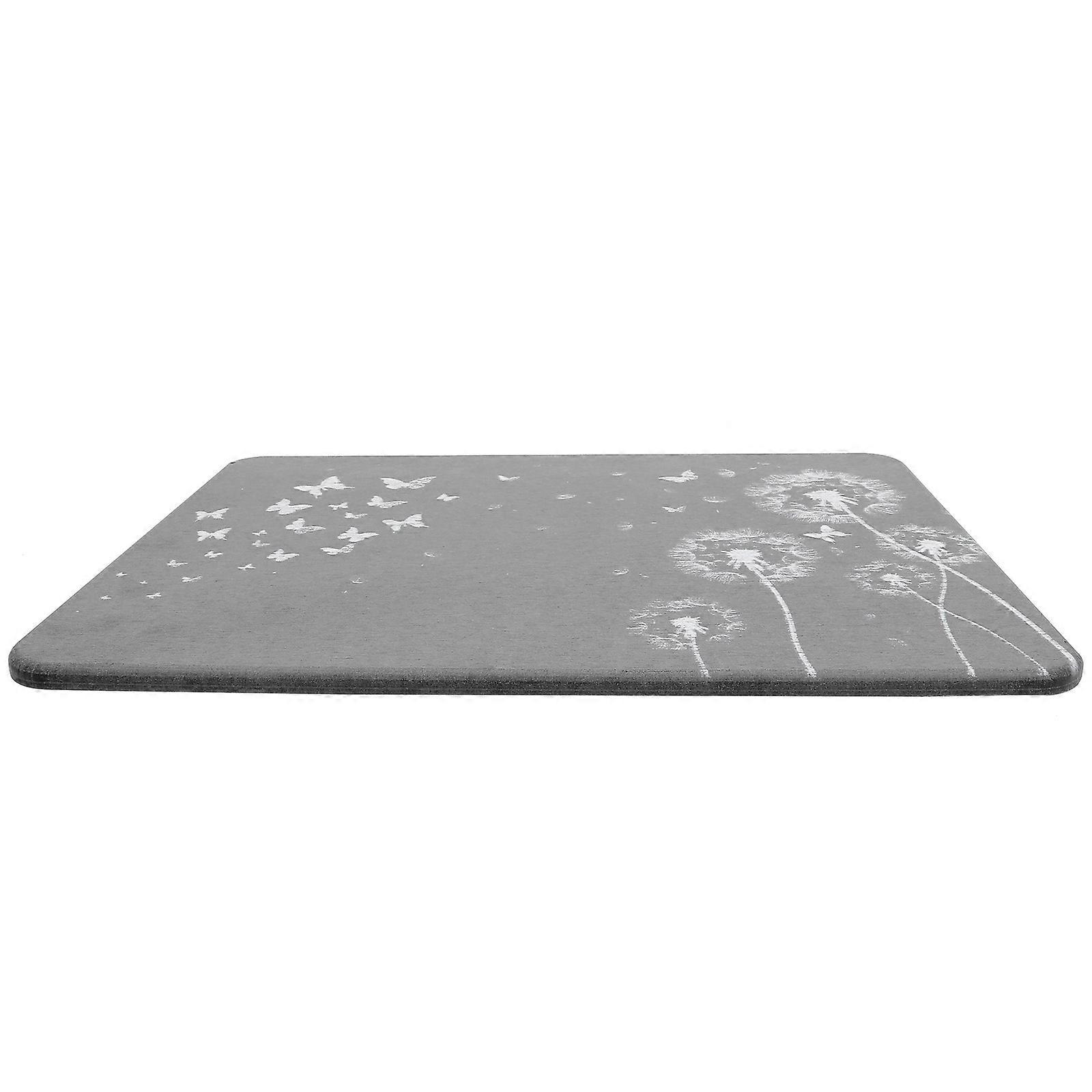 Home Dish Drying Mat Kitchen Counter Pad for 2Pcs Silver Reusable Pads