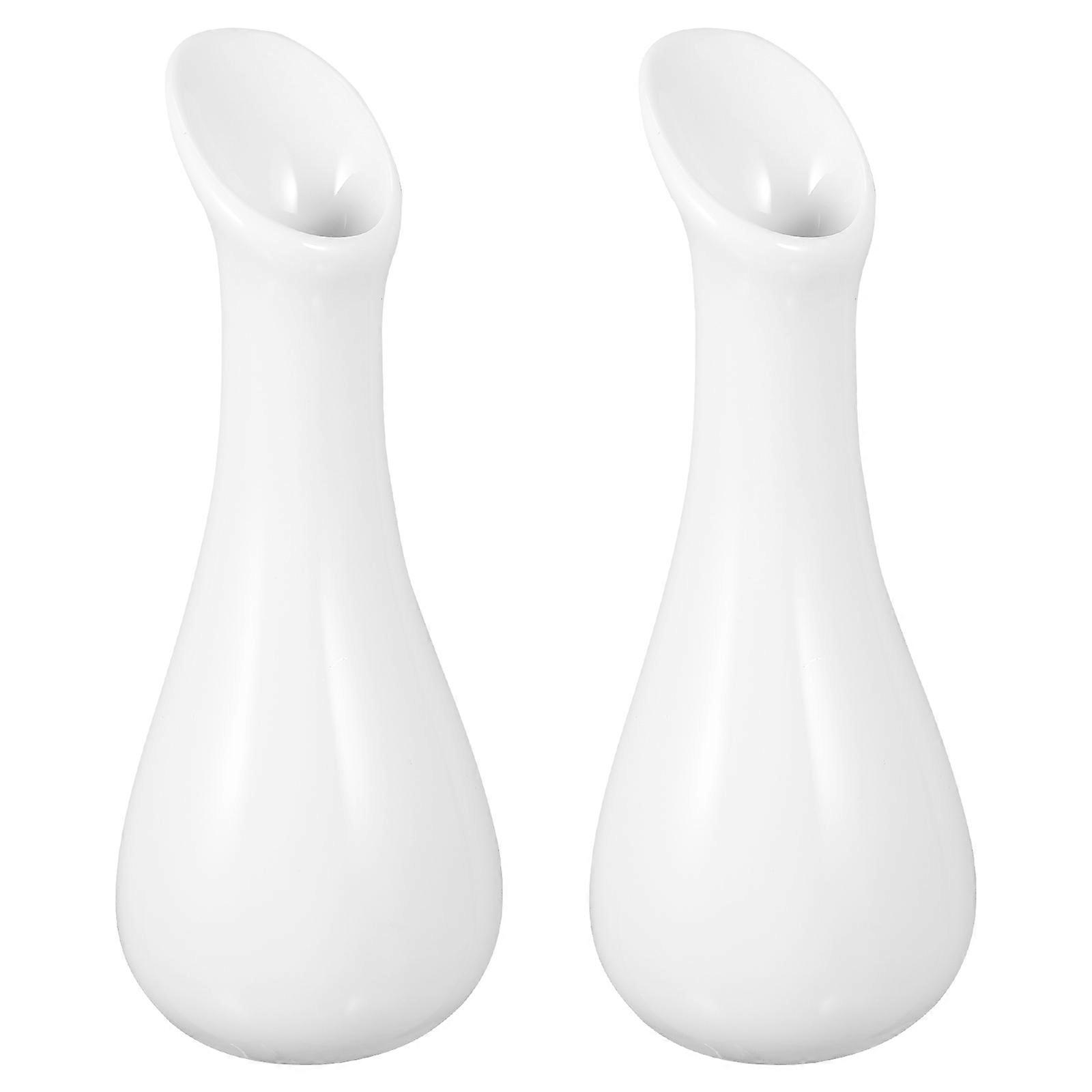 Flower Arrangement Bottles Ceramic Vases for Dining Table Ornaments 6Pcs