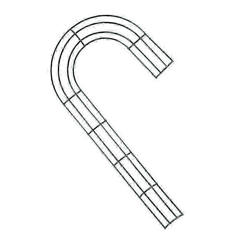 Christmas Wreath Frame Solid Construction Rust-proof Metal Xmas Candy Cane Wire Wreath Frame for Home