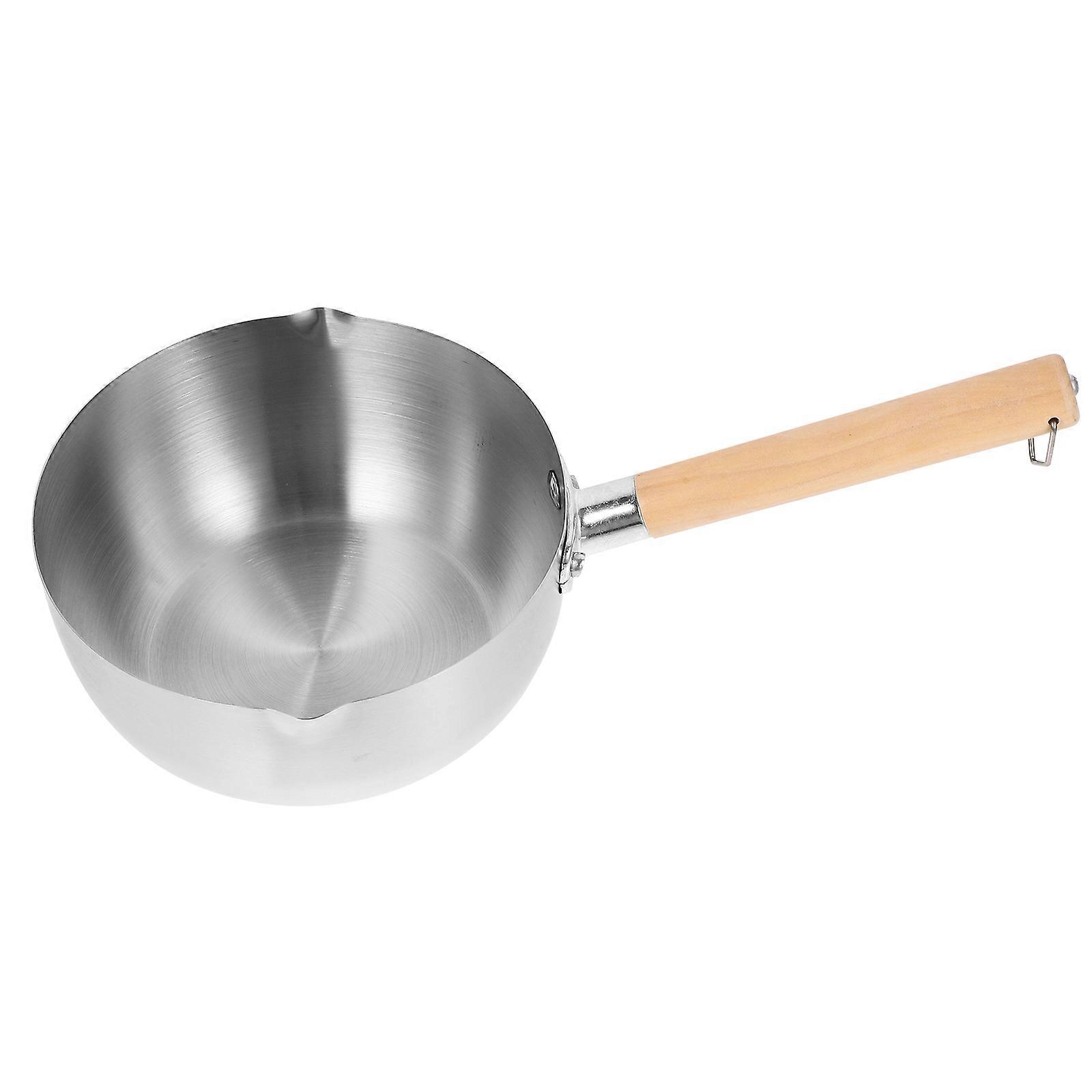 Milk Pan Non-Stick Sauce Pan for Cooking 2Pcs with Wooden Handle