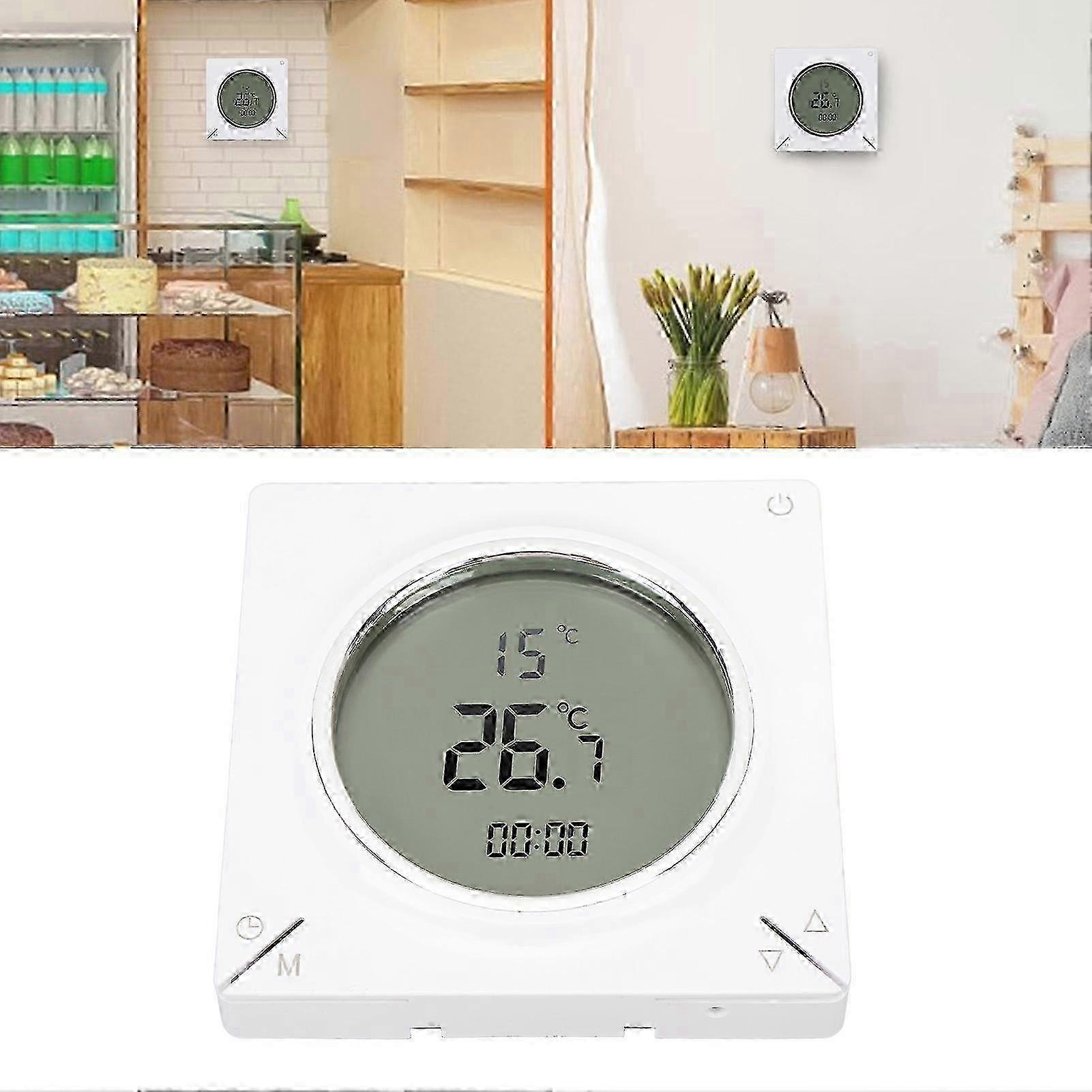 Smart Digital Thermostat with LCD Screen 16A Electric Heating Thermostat with Memory Function Room Temperature Controller