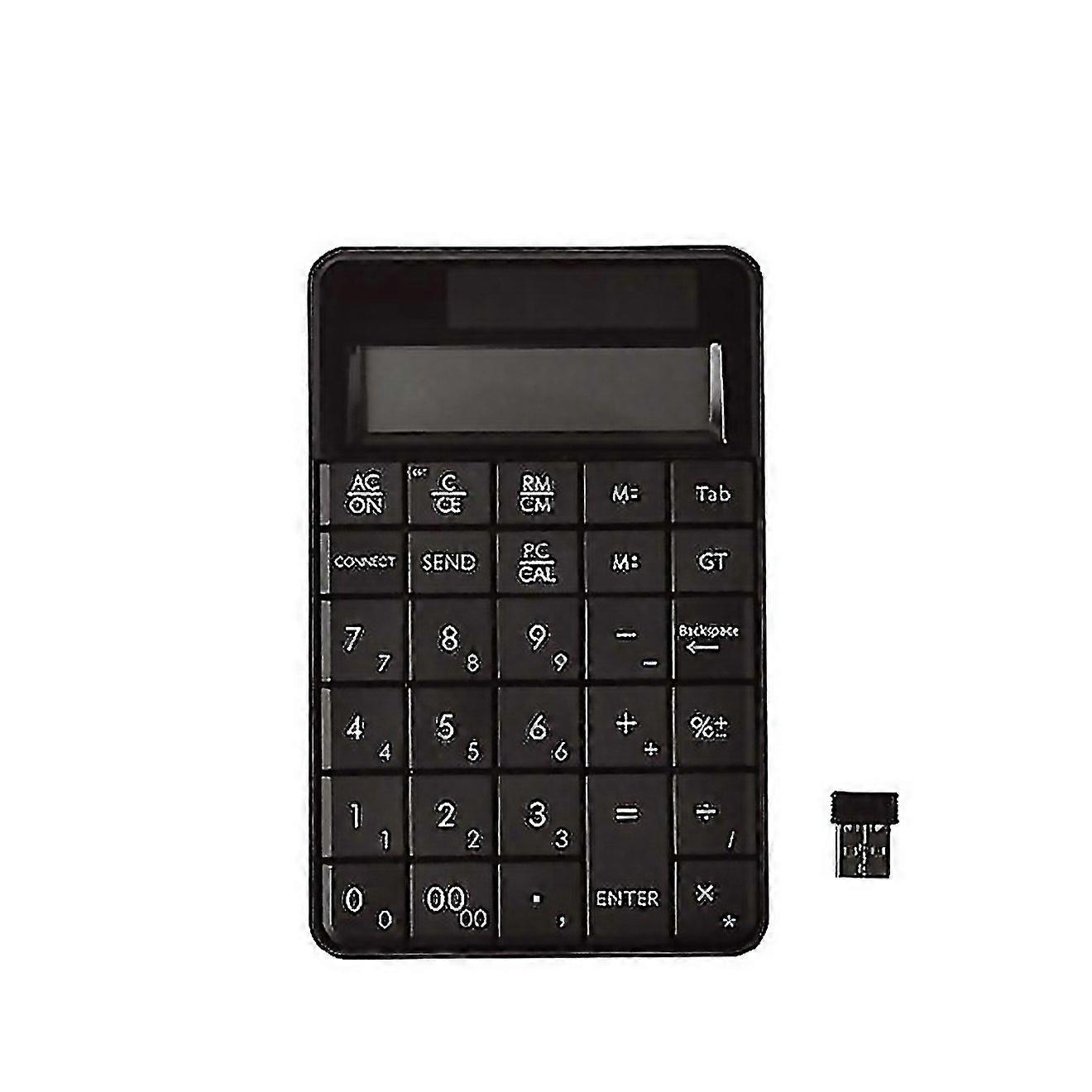 For Mc56ag 2 In 1 24g Usb Numeric Wireless Keyboard Calculator With Lcd Displayblack