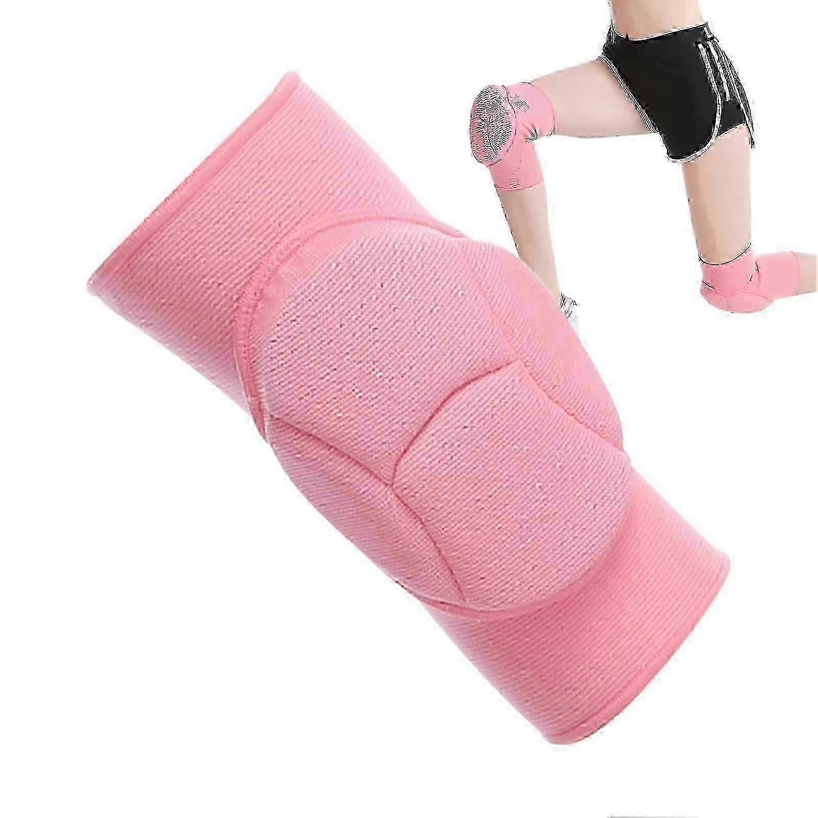 スポーツ用滑り止め膝パッド、通気性と軽量性、ピンク