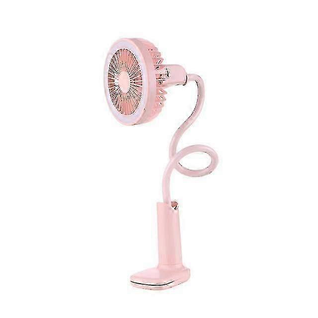 Mini Shower Shaped Handheld Fan USB Folding LED Desk Lamp Two-Speed ??Lighting Function Multi-angle