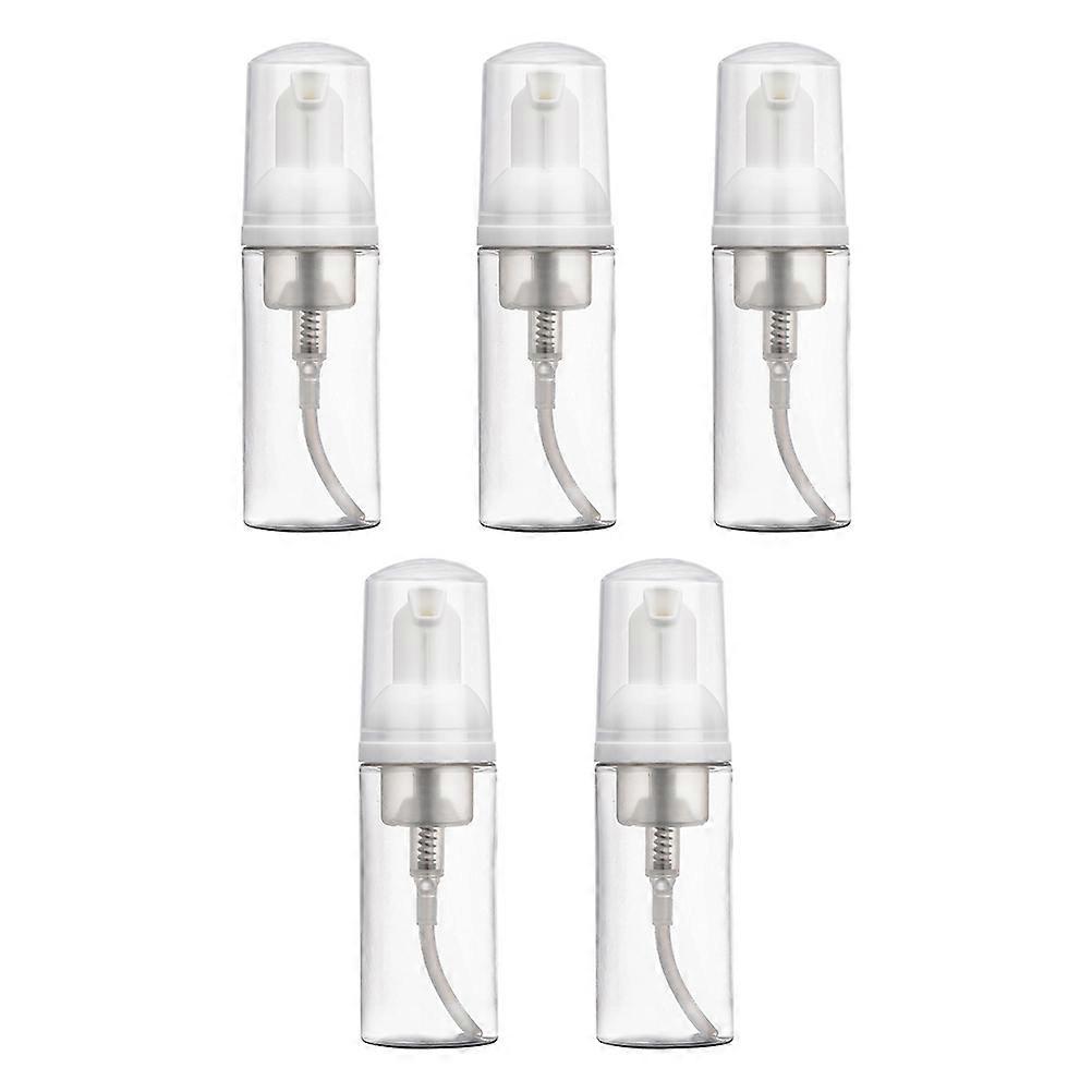 Pump Foaming Bottles Mousse Pump Bottles for Home 5Pcs Transparent ABS