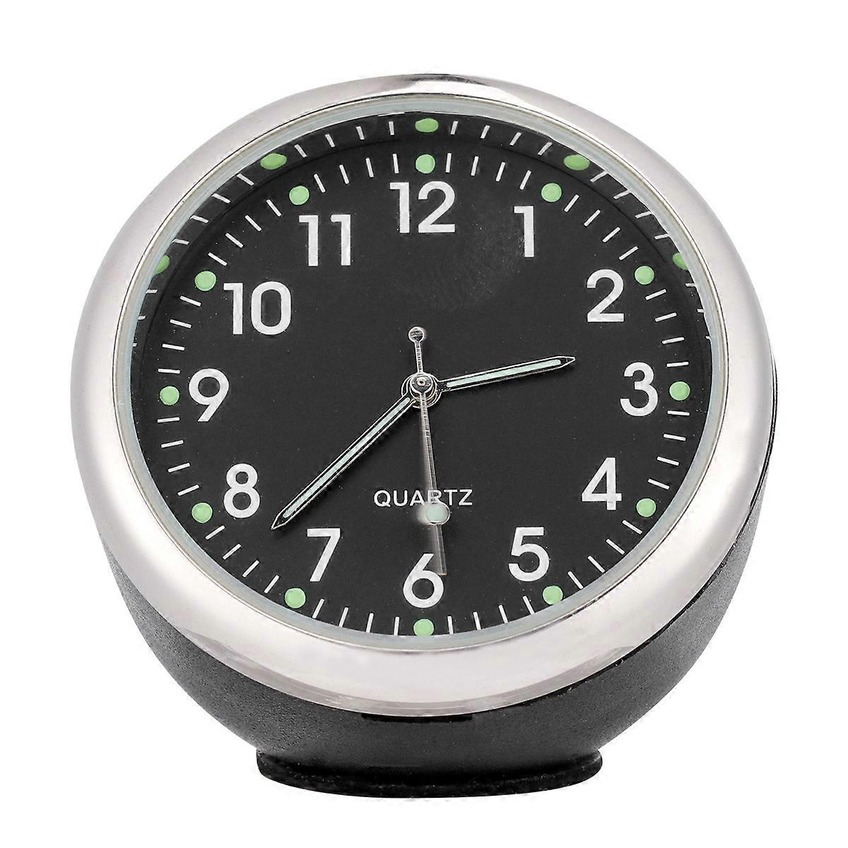 Dashboard Car Clock Luminous Quartz Clock for Car Use 2Pcs Black Model