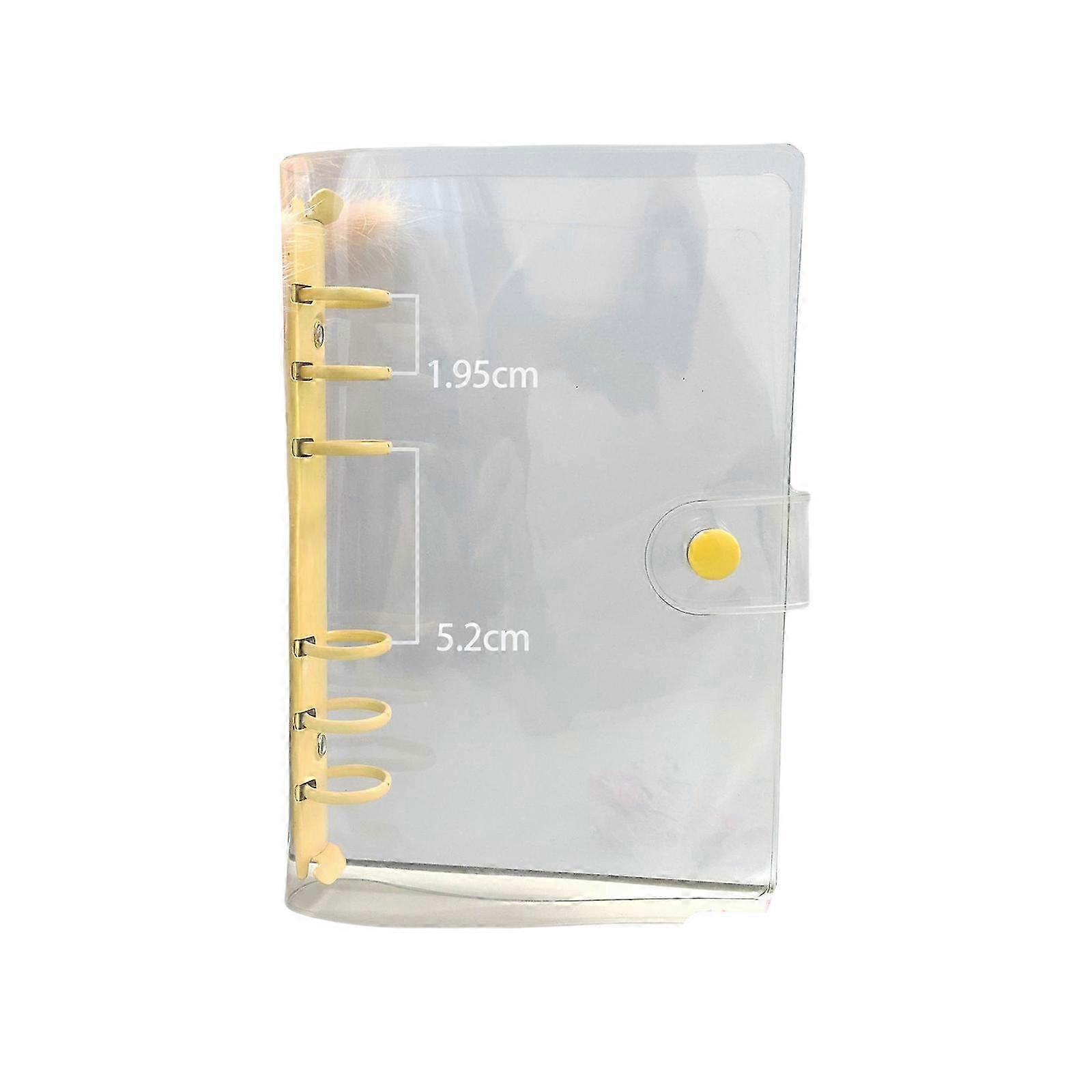 Clear Notebook Binders 6 Rings Planner Binder Soft Binder with Snap Button Closure Refillable Binder Budget Binder 26s