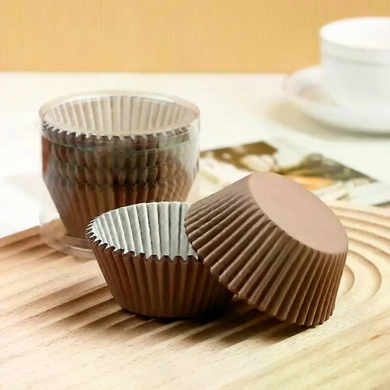 100pcs Disposable Muffin Cups Egg Tart Molds Heat Resistant Cupcake Cups Thickened Paper Cupcake Liners Tart Molds Baking Tools