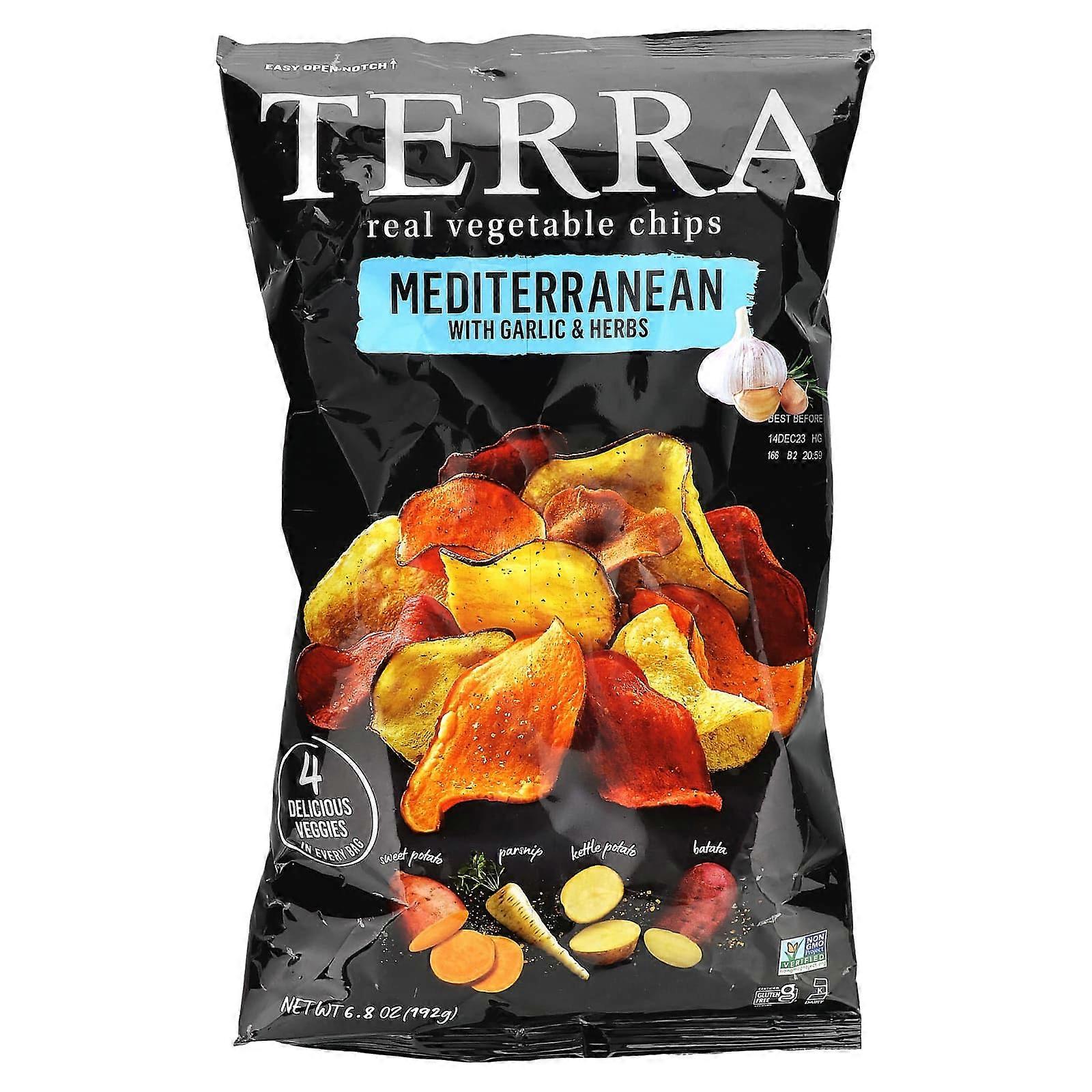 Real Vegetable Chips, Mediterranean With Garlic & Herbs, 6.8 oz (192 g)