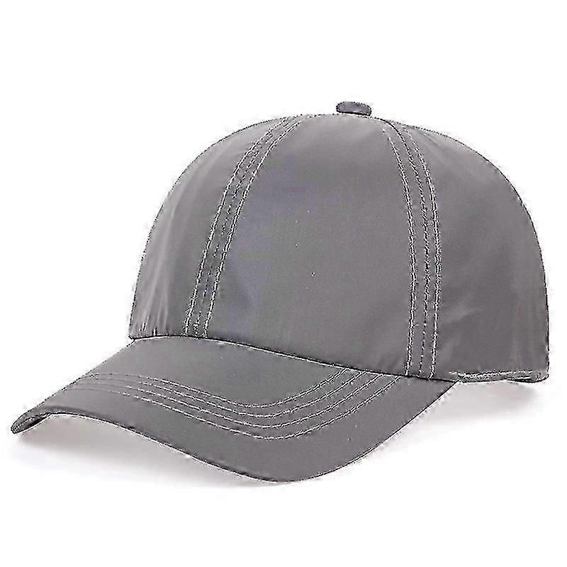 Silver Reflective Hat,Adjustable Reflective Baseball Caps,Casual Night Hat Flash