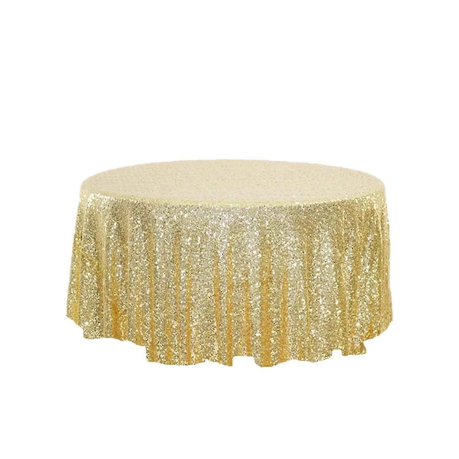 Clearance JoyMoreHome Sequin Tablecloth 23.6" Round Sparkly Elegant Sequin Table Cloth for Wedding Party Cake Dessert Events Christmas Decorations