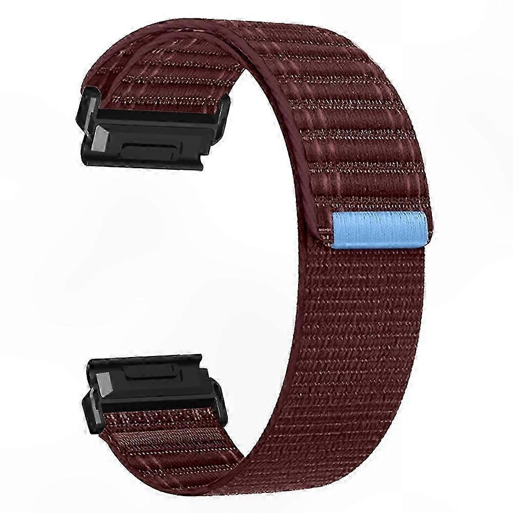 22mm Nylon Loop Watch Strap for 47mm GPS Smartwatches - Grey White