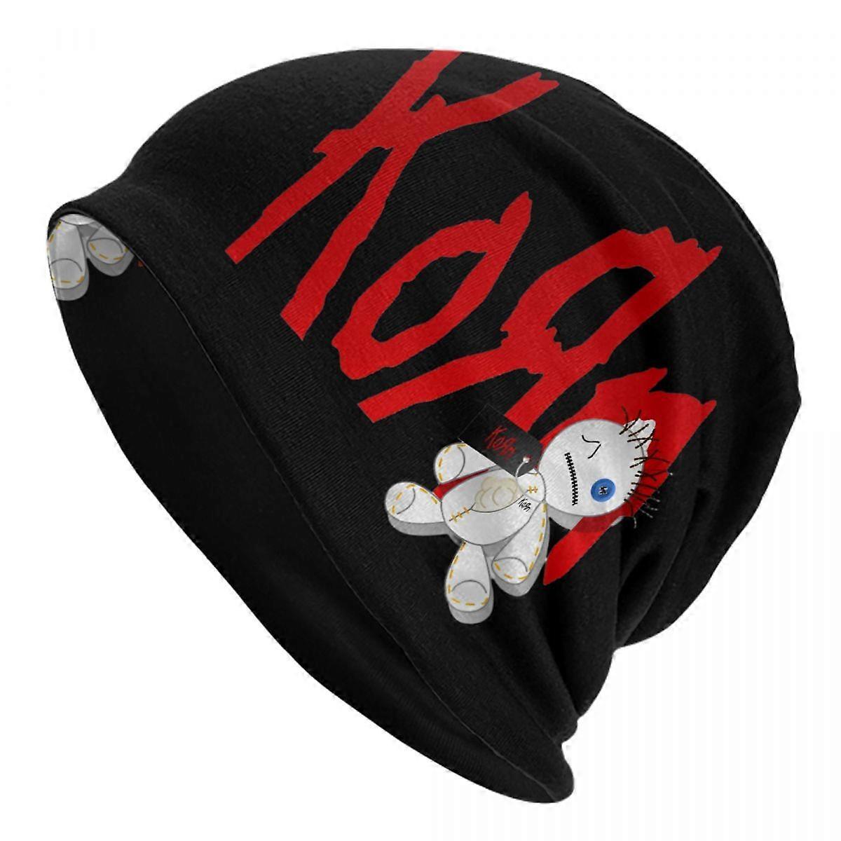 Bonnet à logo Korn Band Doll, style hip-hop, pour hommes et femmes, en maille chaude et élastique.