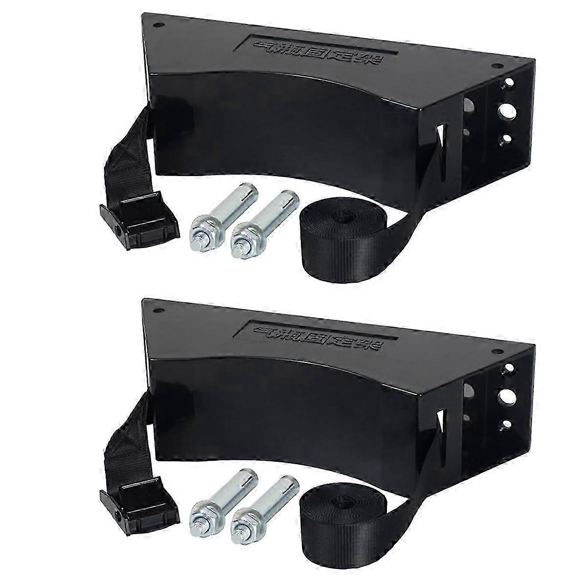 2er-Set Propangasflaschenhalterungen mit Schrauben und Sicherheitskette