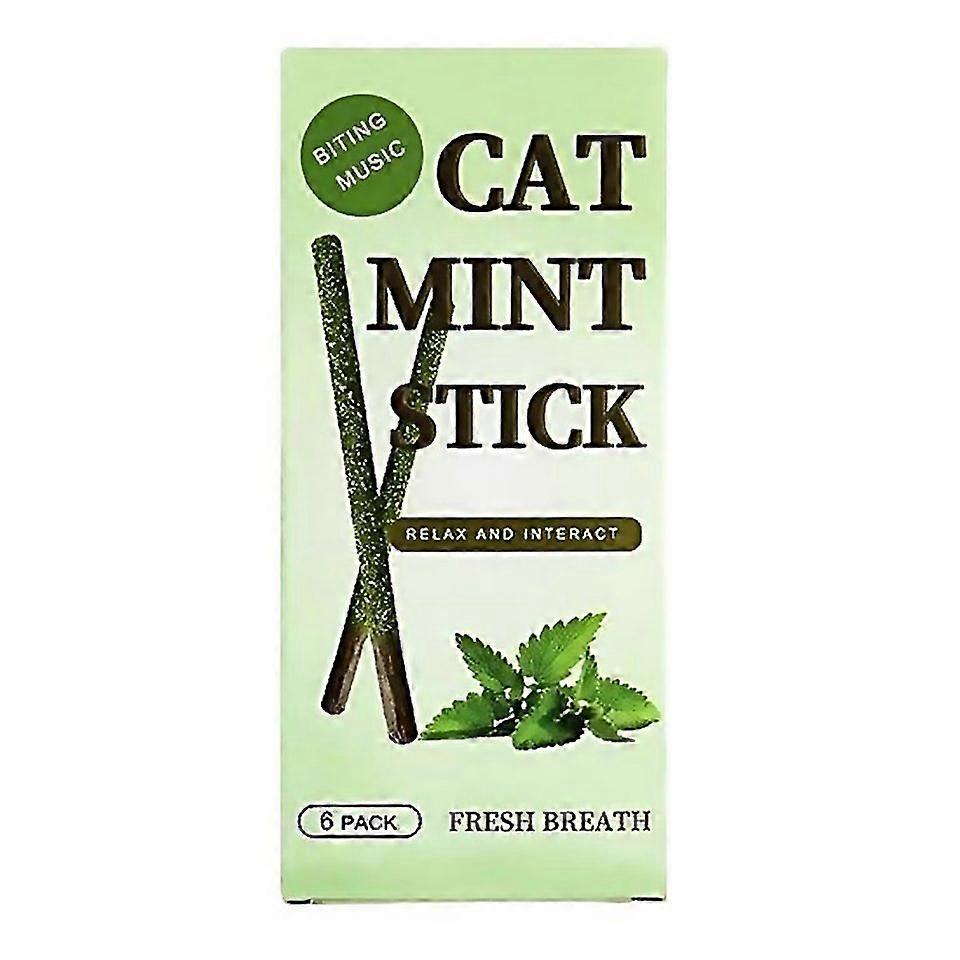 For 6 Sticksbox Cat Chew Toys Natural Silvervine Catnip Toys Sticks Kittens Teeth Cleaning Safe Cat