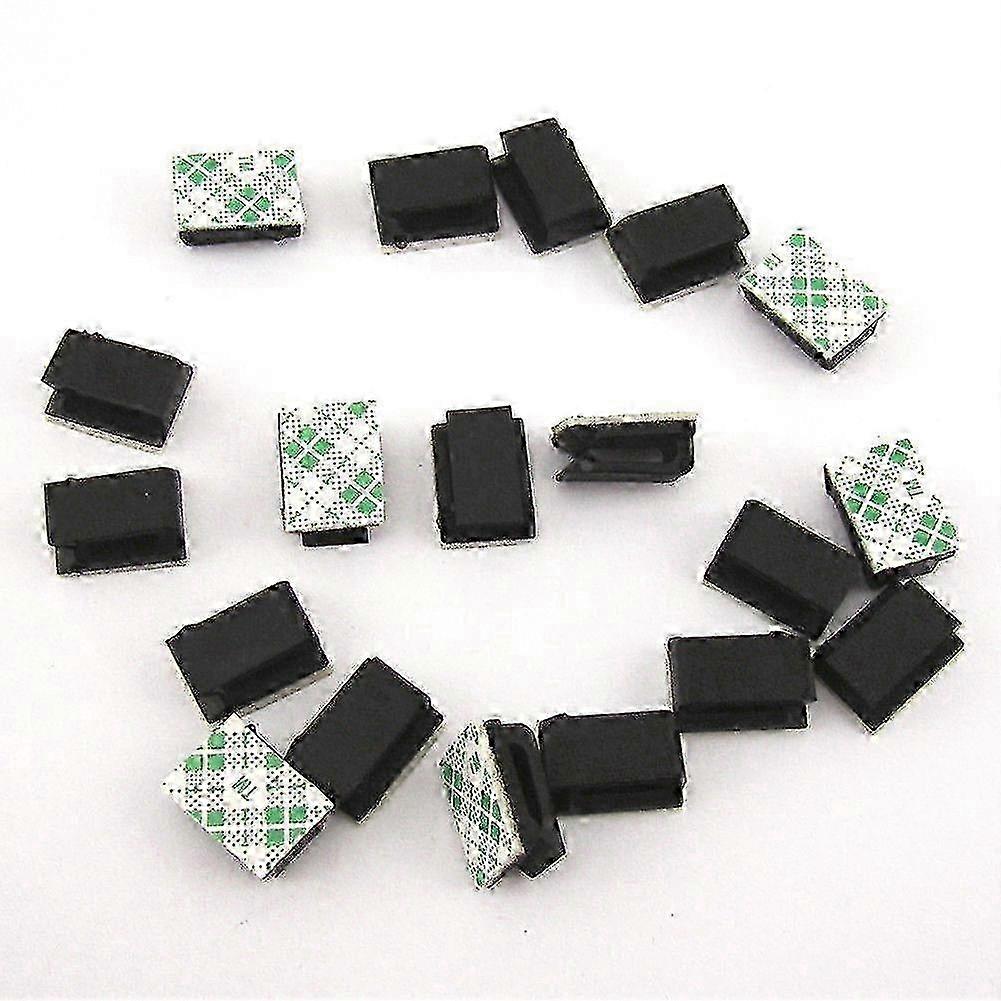 10/20/40Pcs Car Data Cord Tie Cable Mount Wires Fixed Clips Self-adhesive