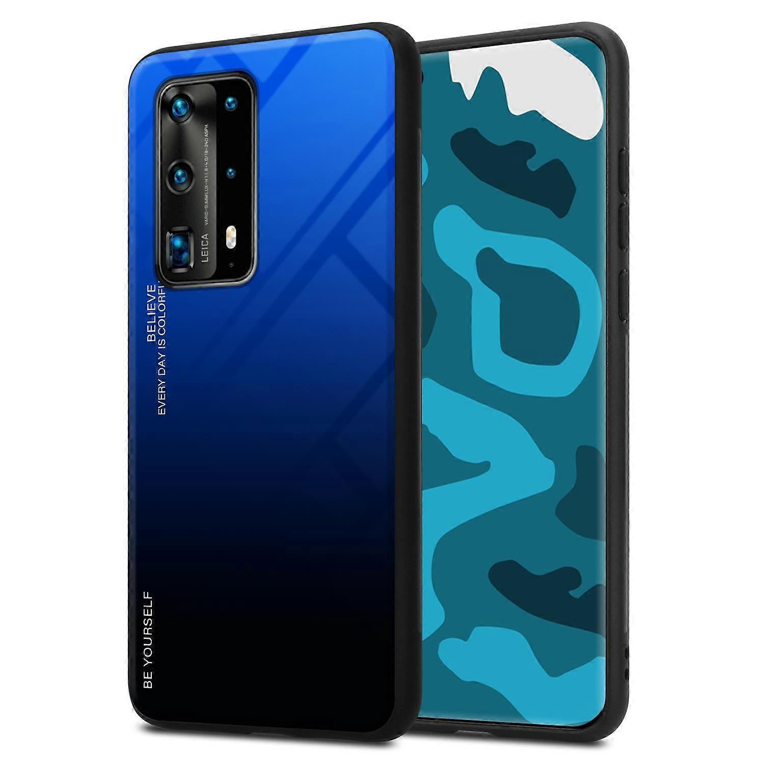 Huawei P40 PRO / P40 PRO + TPUケース - 保護ガラス付き裏表紙 - ツートンカラー