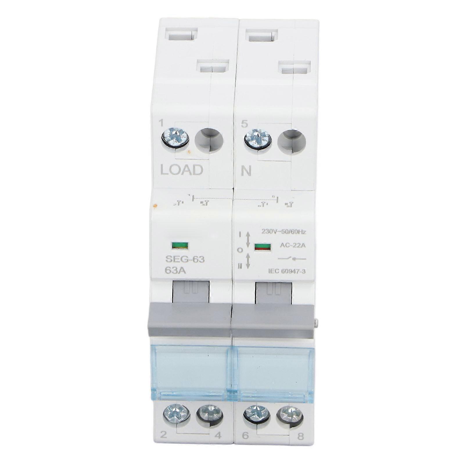 DC Isolator Switch 63A 2P Dual Power Disconnect Switch for Solar Power Generation Systems Communication Systems