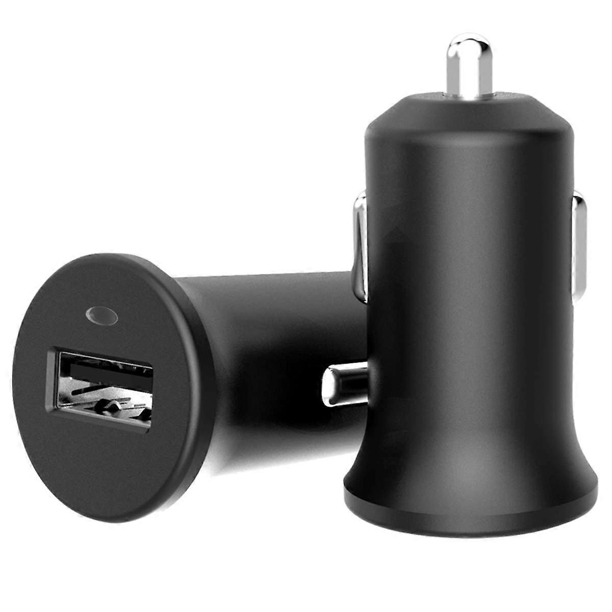 Cargador de coche USB A 2.1A, Negro