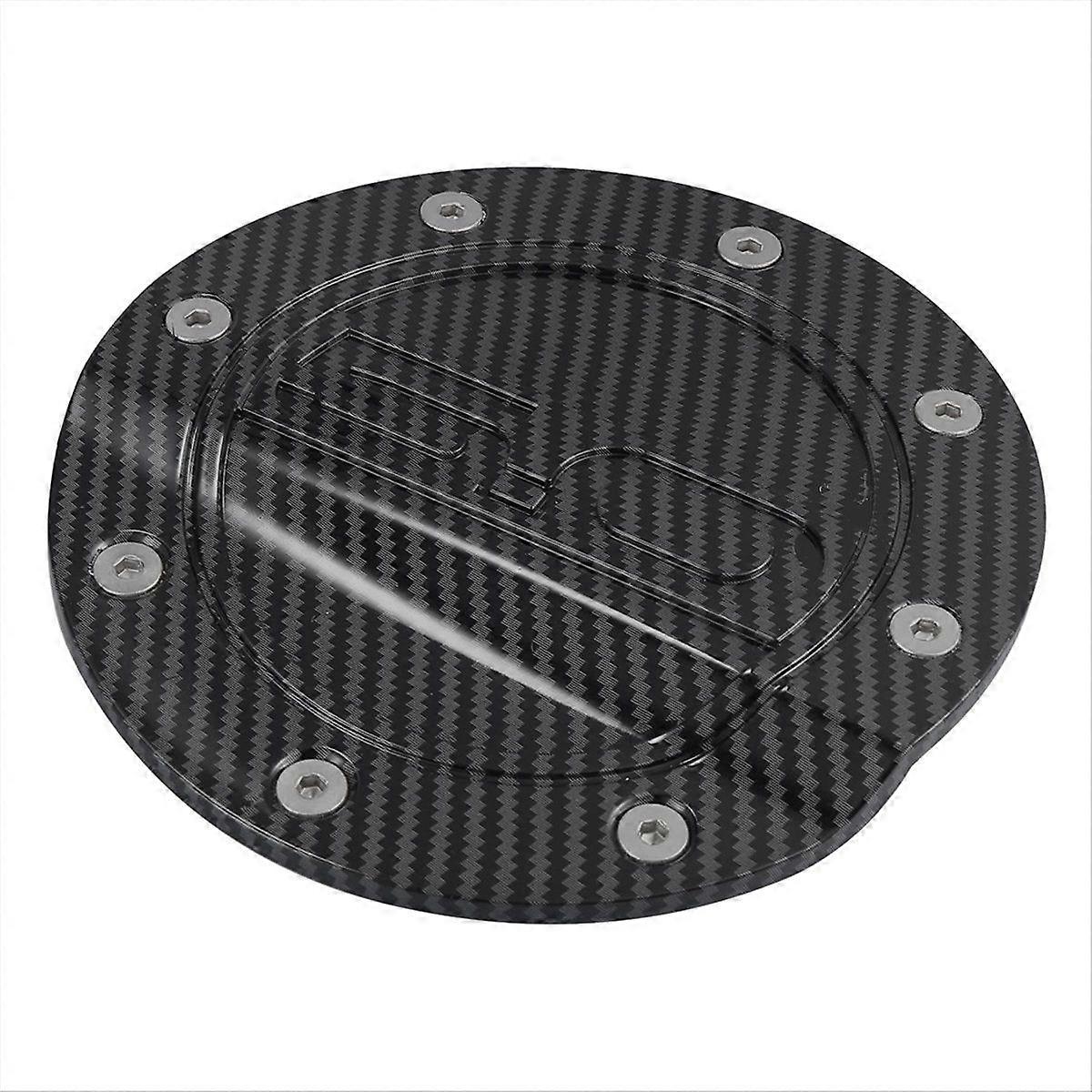 Car Gas Cap Fuel Filler Door Cover for 2015-2020 Gas Tank Cover Trim Accessories Carbon Fiber Patte