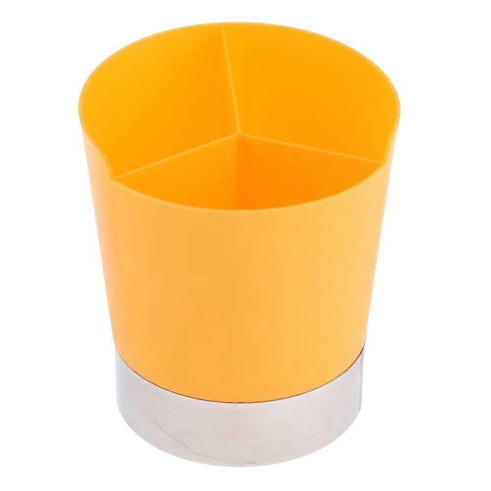 Straw Dispenser 3 Compartment Plastic Straw Dispenser Yellow