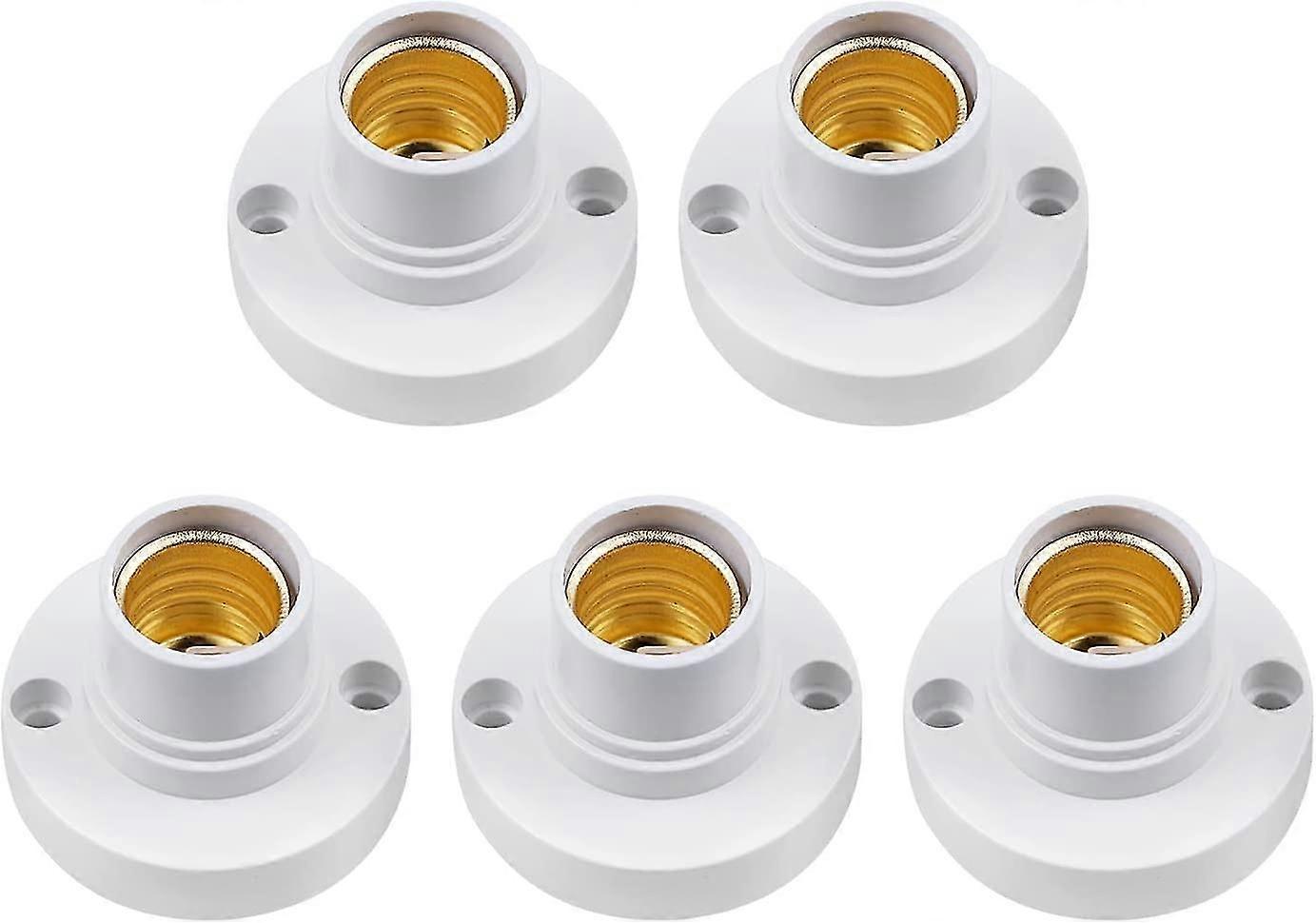 5pcks E14 Lamp Holder,e14 Screw Light Bulb Holder, Plastic Ceiling Lamp Socket Crday Gift