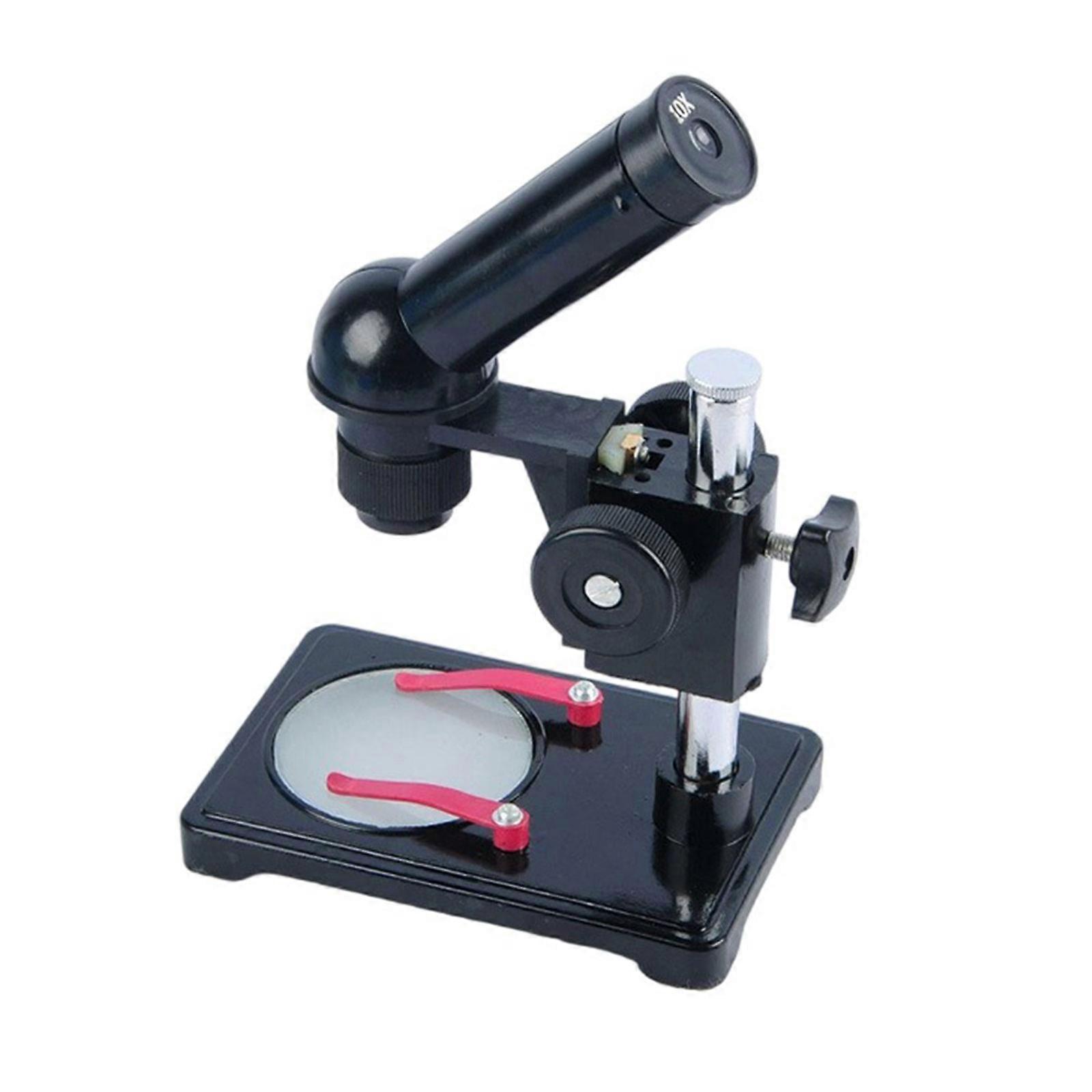 Biological Microscope 20x Zoom Microscope 55mm Adjustable Working Distance Metal Microscope for Labs Biology Equipment Multicolor