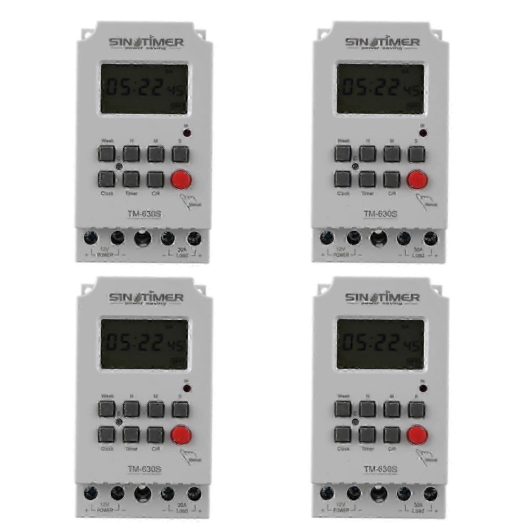 Sinotimer Tm630s-4 12v Seconds Timer Switch Large Screen Controller