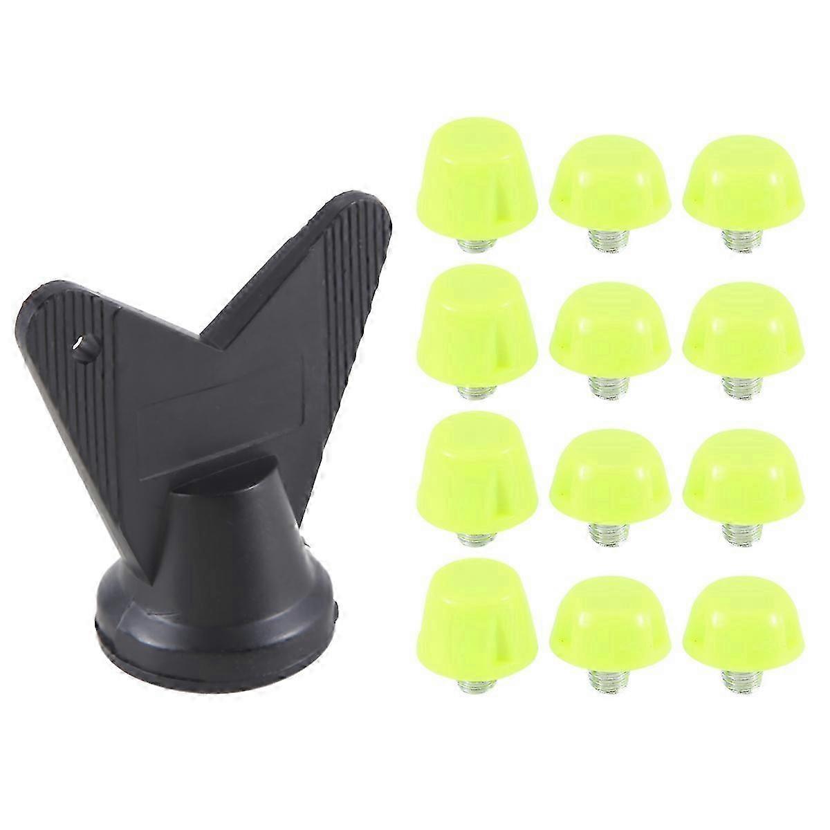 12 kpl M5-kierteisiä jalkapallonappuloita, 7 mm ja 10 mm, liukumattomat vaihtonappulat jalkapallokenkiin