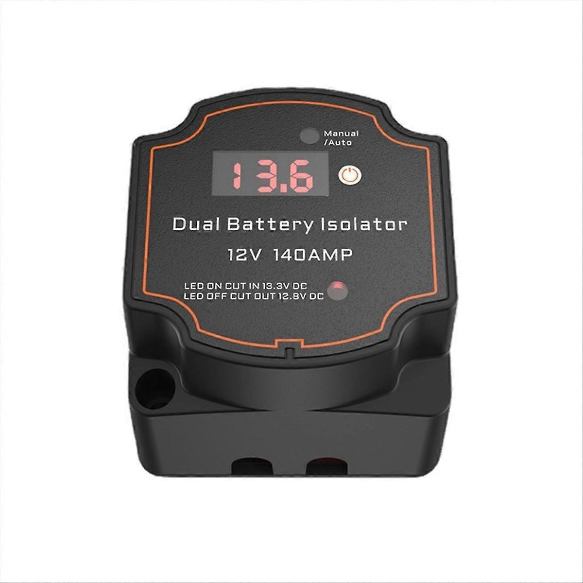 Smart Dual Battery Isolator 12V 140A Digital Voltage Sensitive Relay VSR Split Charge for Campers Ca