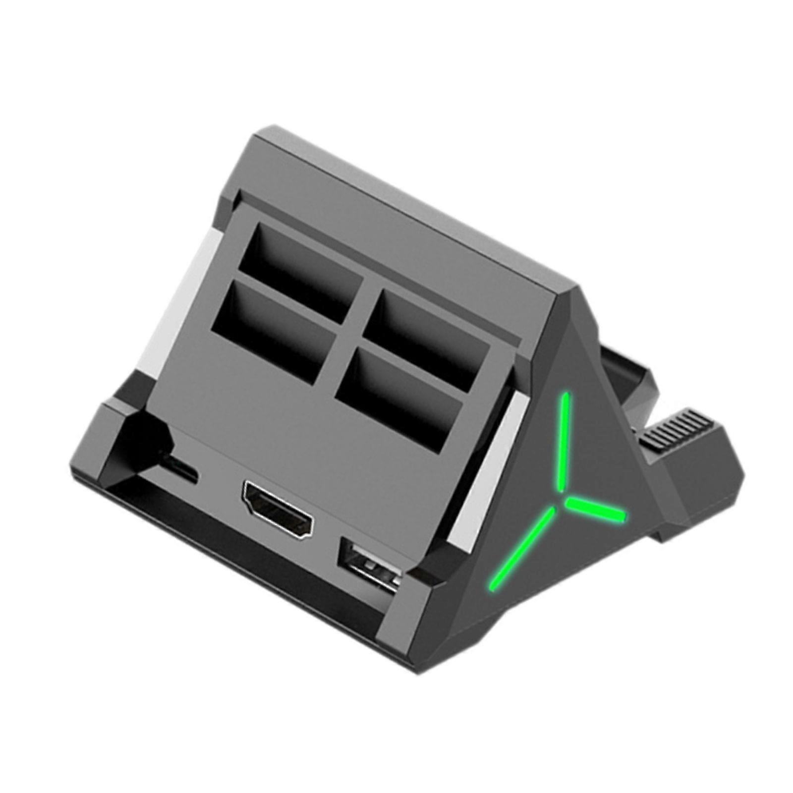 Charging Dock USB C USB Hub with 3 USB Port 4 Card Slot LED Light Portable Charging Station Multicolor