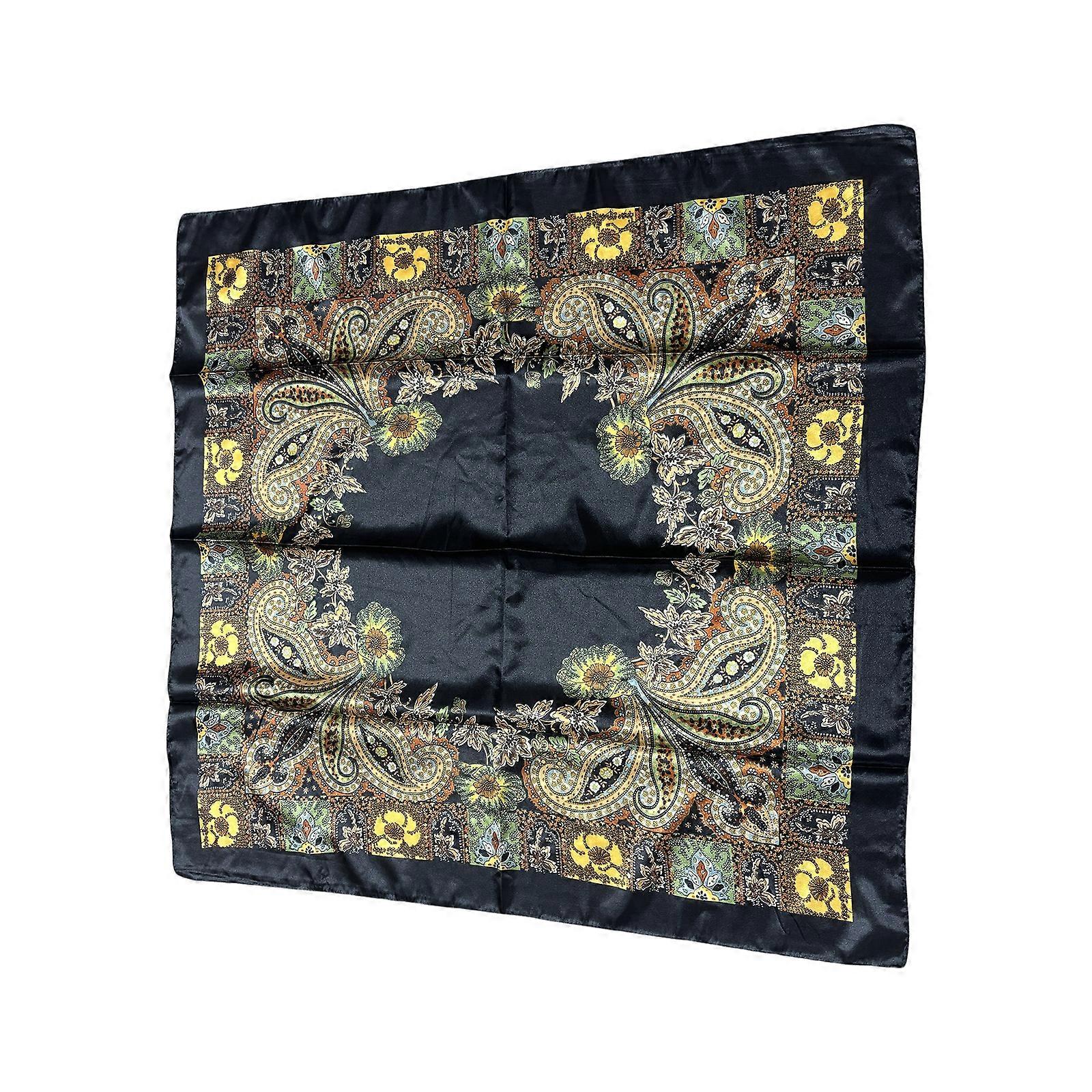 Paisleys Patterned Scarf Soft Imitated Silk Fabric Multipurpose Use as Head Wrap Neck Scarf Gift for Her Him Multicolor