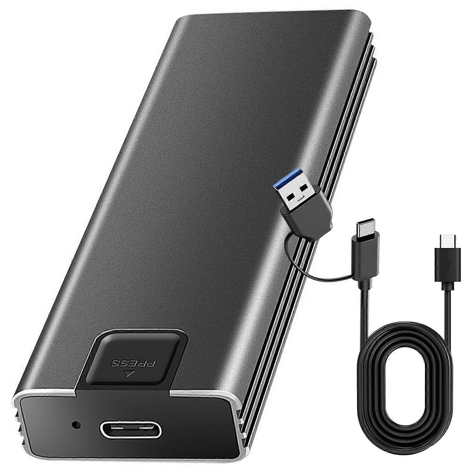 Toolless M.2 SSDs Enclosure Metal Construction Universal USB C Compatibility Efficient Thermal Management Travel Friendly Design Multicolor