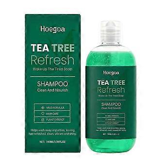 Hoegoa Tea Tree Essence Shampoo Gently Cleanses Hair, Making It Plump, Smooth And Lustrous, And Protects The Scalp