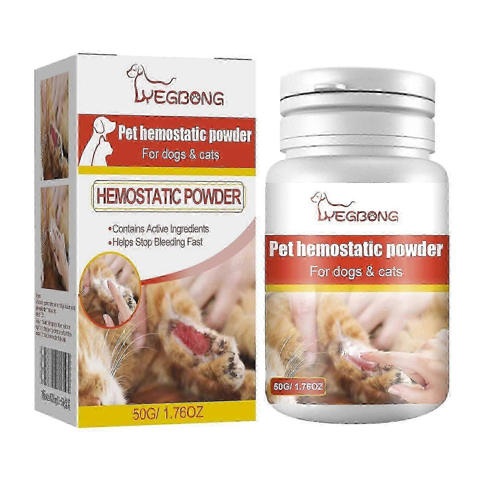 مسحوق نزيف Yegbong للحيوانات الأليفة مسحوق نزيف تنظيف الجروح لجلد القطط يخفف من مسحوق شفاء صدمات الأليفة