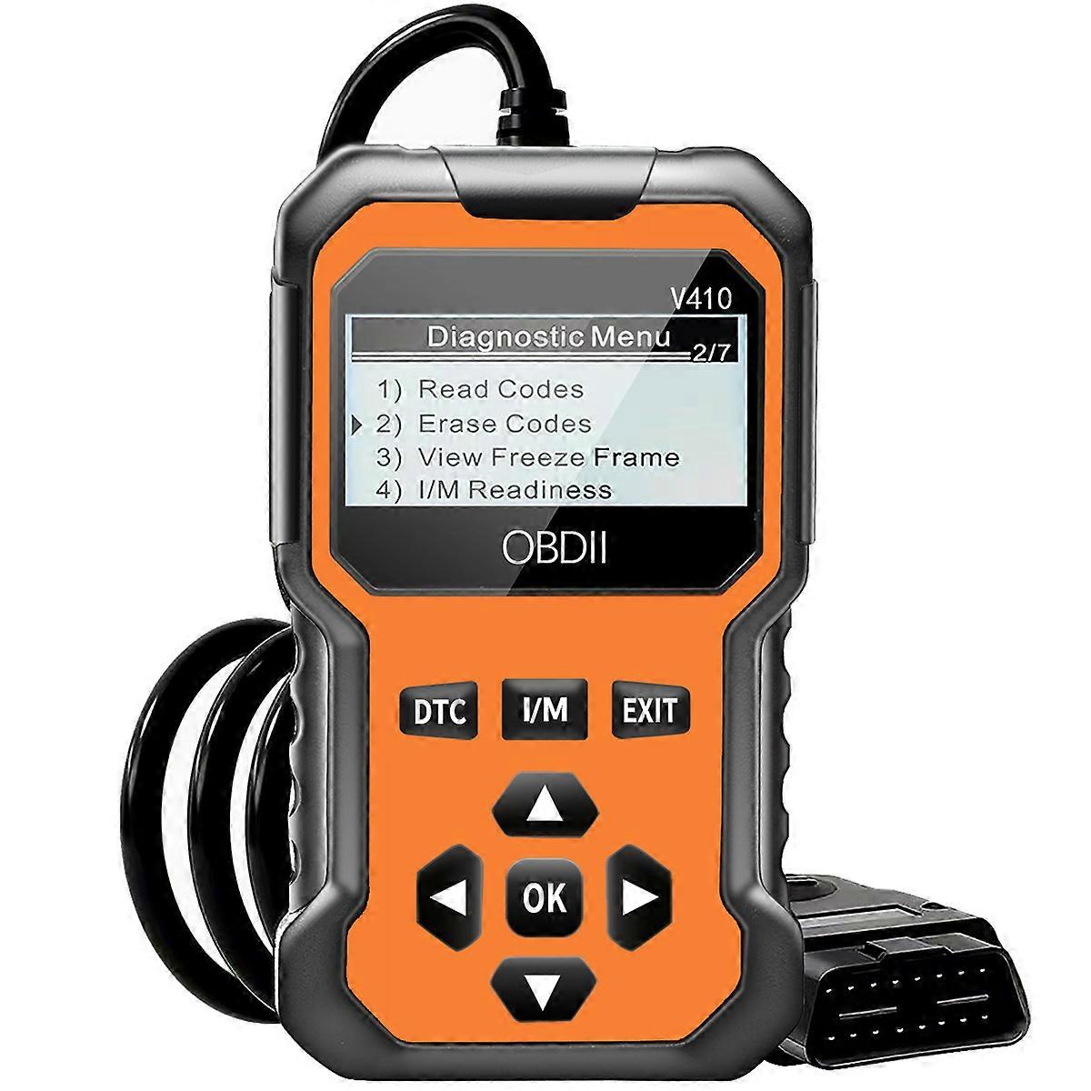 V410 obd2 scanner diagnostic tool for cars and trucks since 1996+, Data Stream, I/M Readiness, Voltage Test