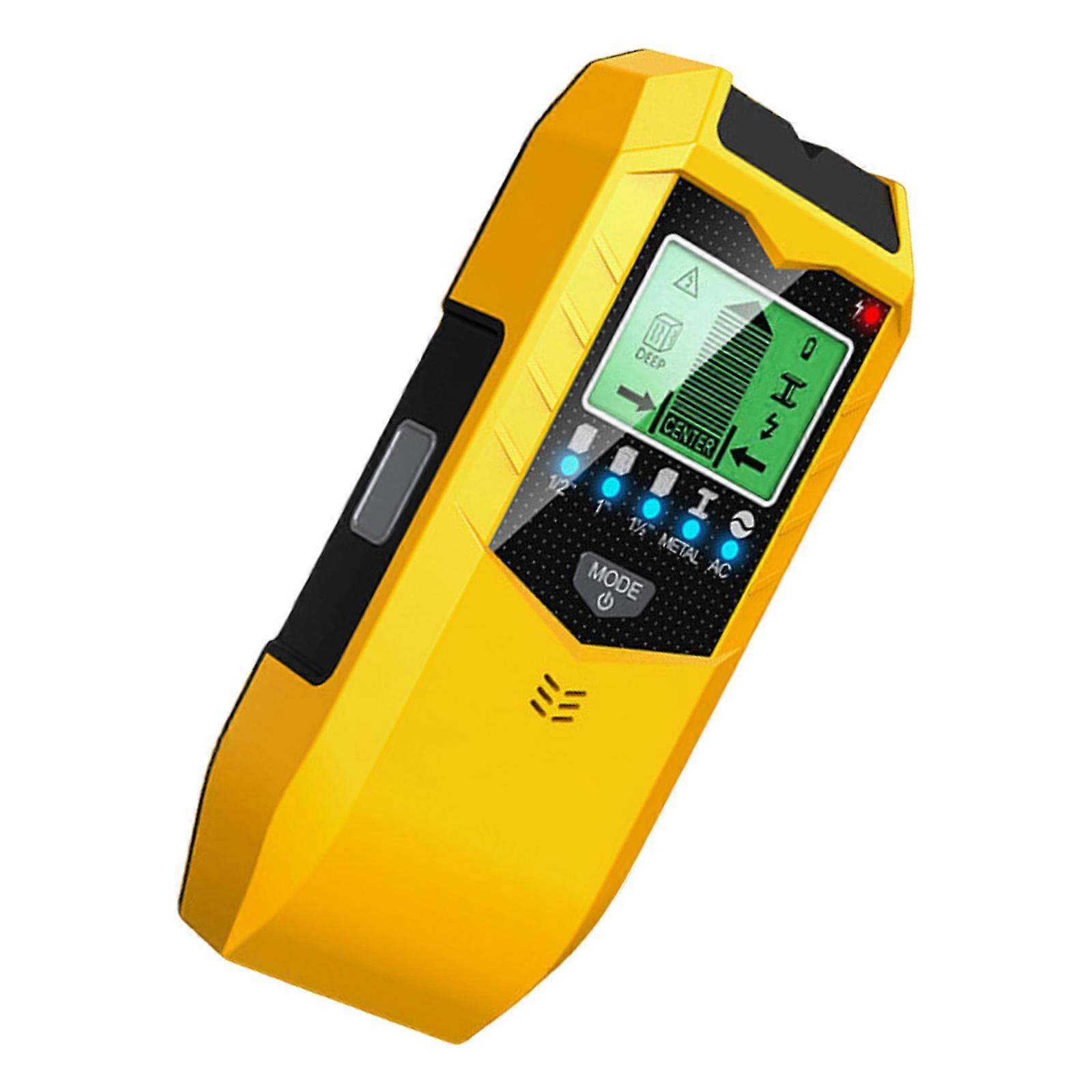 Wall Studs And Metal Detector Functional Wall Scanners with 5 Detection Modes for Accurate Studs and Metal Finding  yellow black