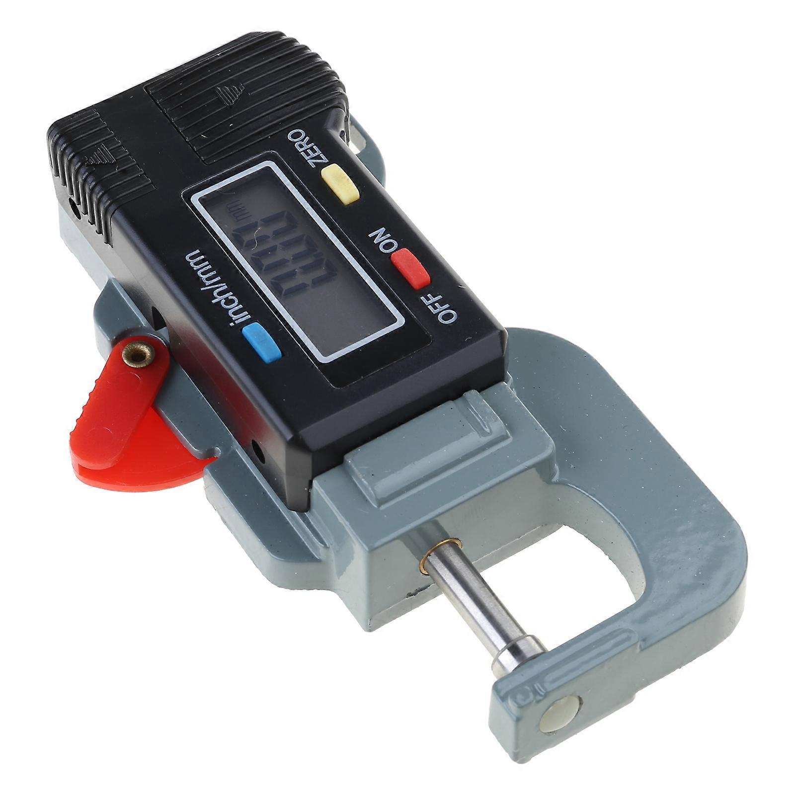 Compact Thickness Gauge Thickness Measurement 0-12.7mm Thickness Gauge Caliper Meter Measure Tool Metric/Inches Convert Multicolor