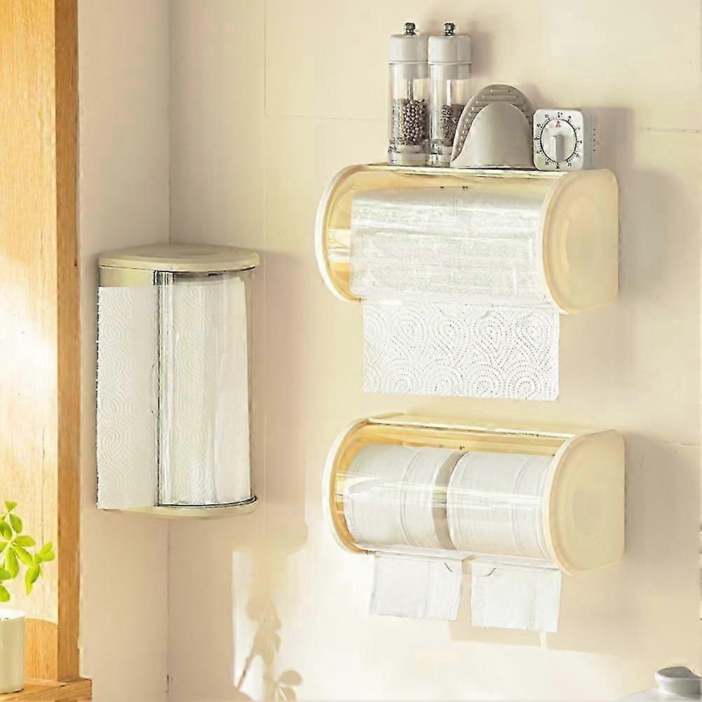 Covered Paper Towel Holder Space-Saving Enclosed Paper Towel Holder