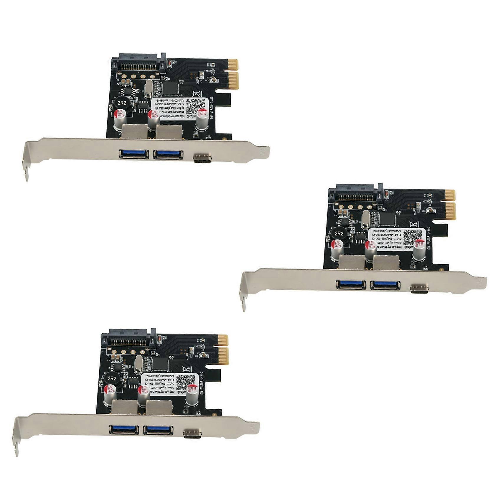 3X USB 3.1 Type C PCIe Expansion Card PCI-E to 1 Type C and 2 Type A 3.0 USB Adapter PCI Express Con