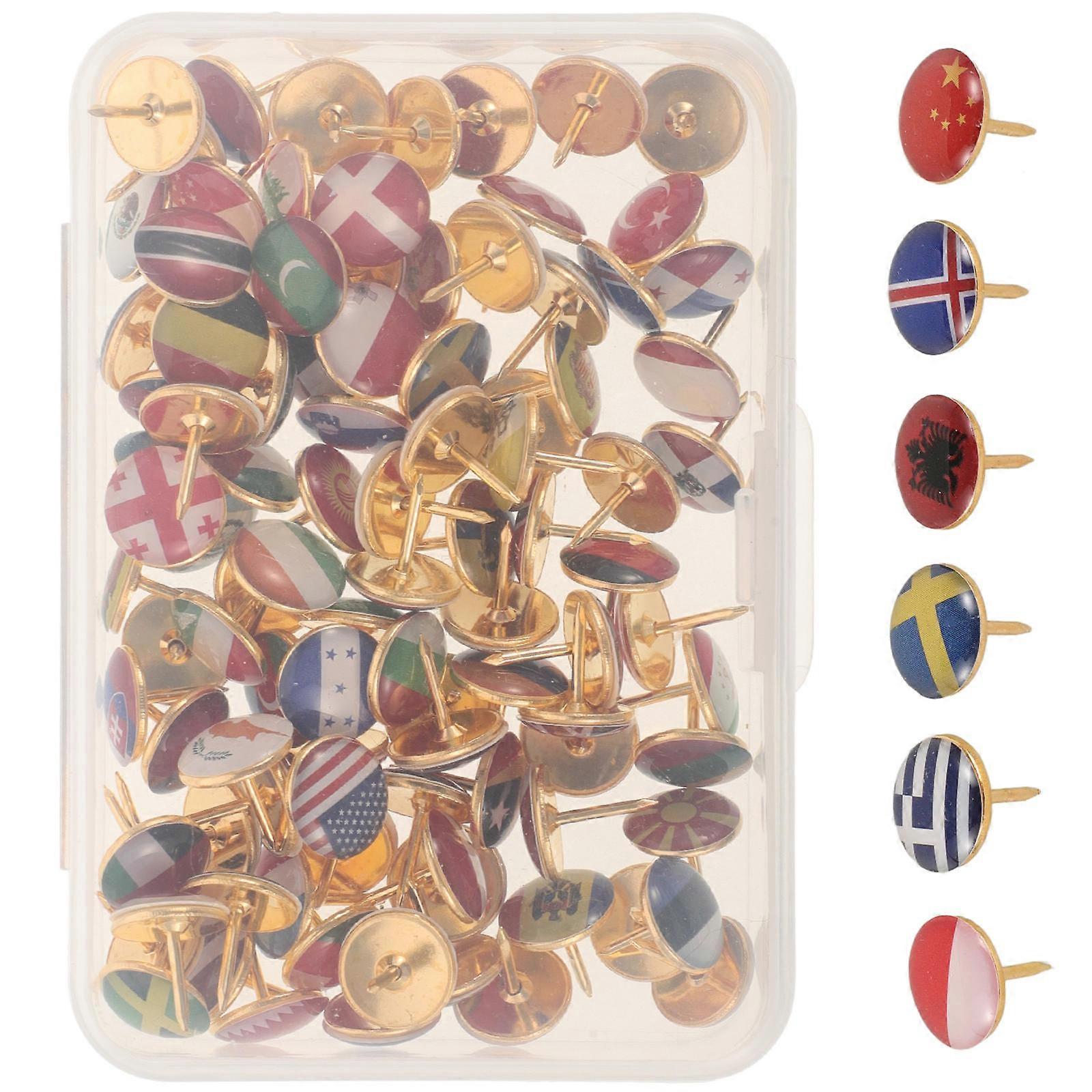 Creative Office Thumb Tacks For Bulletin Boards Assorted Color Fixing 1 Set